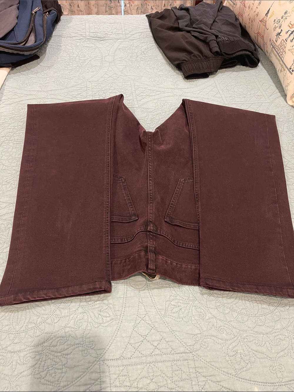 Marco Pescarolo Men’s  Straight Fit Maroon Jeans size 36x30 - Picture 6 of 11